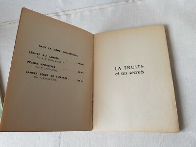LOT 2 LIVRES ANCIENS LA TANCHE 1952 , LA TRUITE 1959 (pêche