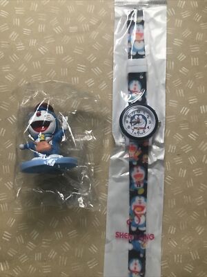 Doraemon Watch and Figurine, Mint Condition