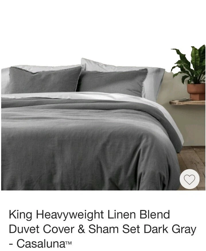 Mezcla de lino Rey Fundas de edredón y Juegos de Cama