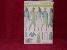 💐 SIMPLICITY #4193 - LADIES FULL FIGURE SUMMER WARDROBE PATTERN 10-28W  FF