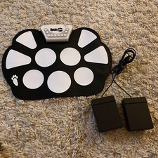 9 Pads Electronic Drum Set Portable Roll Up Drum Kit with Foot Pedals