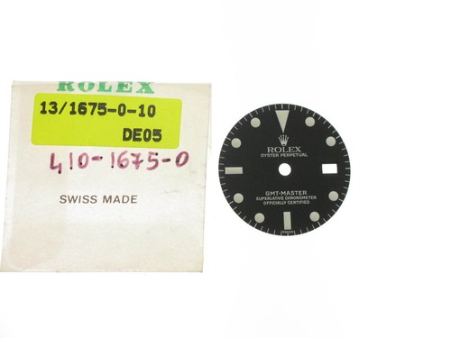Black Dial Rolex Gmt Master ref. 1675 genuine quadrante | eBay