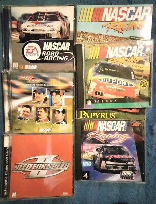 LOT OF 6 NASCAR Racing/NASCAR Racing Plus 1999 (PC, 1996, Sierra) w/Manual WIN95