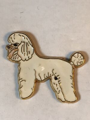 PIN WHITE PUDDLE DOG