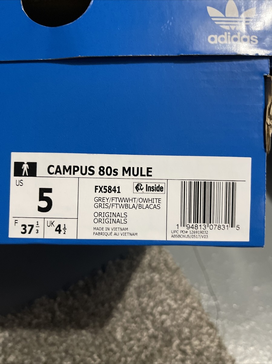Size 5 - adidas Campus 80s Mule Grey 2021 for sale online | eBay