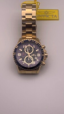 Invicta Specialty Men's Watch - 45mm, Gold, Black Dial