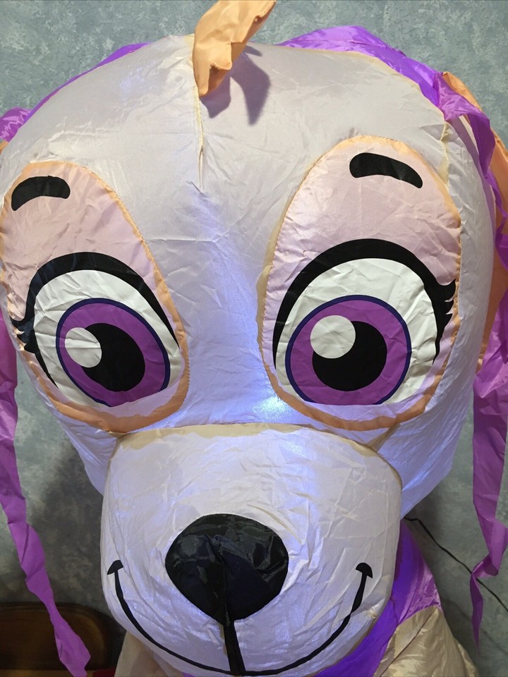PAW PATROL GEMMY 3' Skye CHRISTMAS INFLATABLE w/ Present Pink Airblown