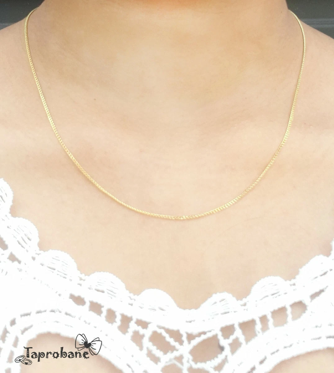 Fashion WOMEN GOLD PLATED THIN CHAIN Simple Necklace Jewelry Gift for girl