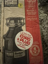 In-Sink-Erator Badger 1 Garbage Disposal Vtg. Old Never Opened Box As Pictured