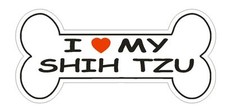 Love My Shih Tzu Bumper Sticker or Helmet Sticker D1107 Dog Bone Pet Lover