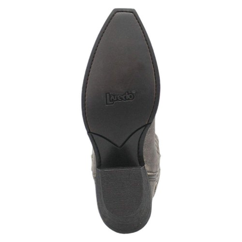 52175 Laredo Mujer Reva Punta Corta Bota de Vaquero - Lijado Negro NUEVO - Imagen 5 de 12