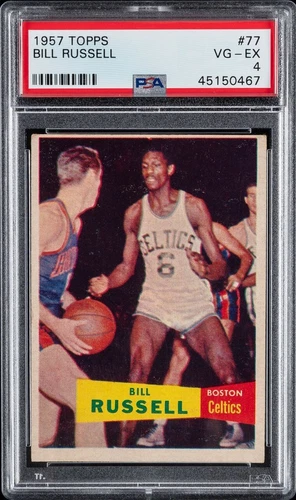 1957 Topps #77 Bill Russell Rookie Card RC PSA 4 (Top Sports Cards)