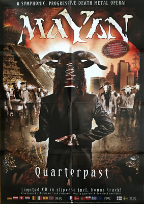 MAYAN - Quarterpast - Promo Poster - gefaltet / folded - Sammlerstück