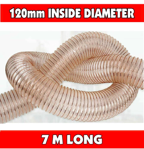 Flexible Exhaust Pipe Vent Hose Dust Collection Ducting Ventilation CNC 120mm PU - Picture 18 of 19
