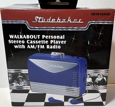 Studebaker Walkabout II Blue Walkman Cassette Player/RECORDER AM/FM Radio