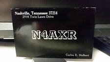 Radioaficionado aficionado QSL postal N4AXR Carlos E. Holbert 1979 Nashville Tennessee