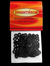 100 Stainless Steel BLACK Oxide Washers to fit 2-56 Screw-In Rivets For Customs