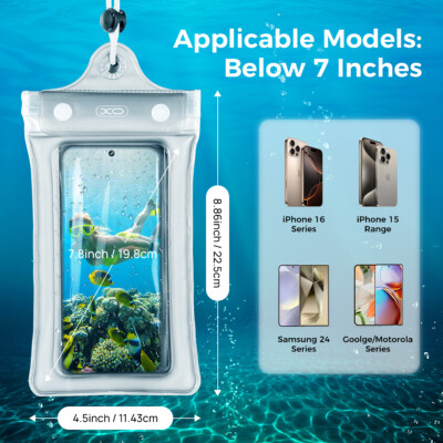 2 Pcs Waterproof Floating Cell Phone Pouch Dry Bag Case Cover For iPhone Samsung