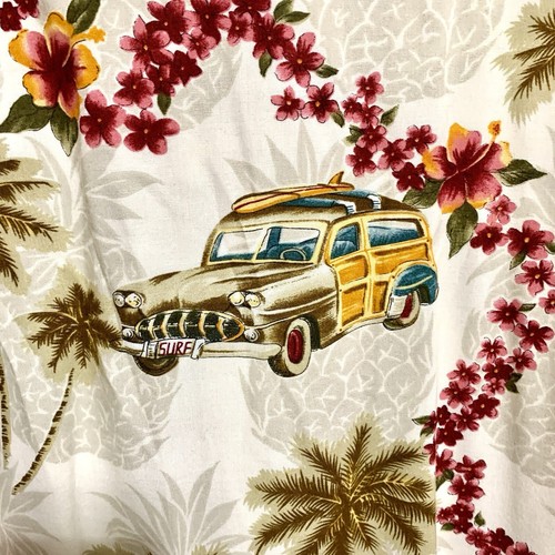 Point Zero Hawaiian Shirt Men's Size L Woody Surfing Beach Wagon Aloha - Picture 7 of 11