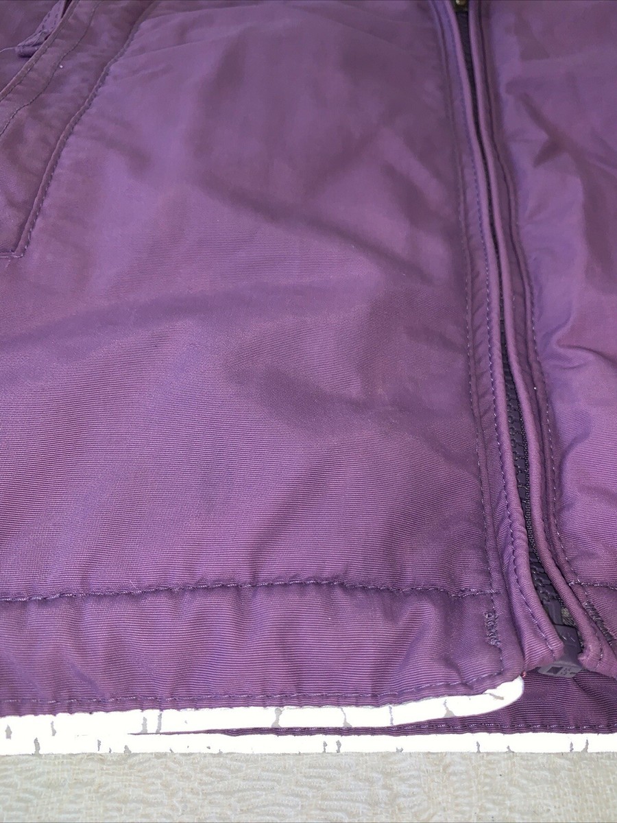 LANDS END Purple Jacket Grow-A-Longs Coat Girls Med 10-12 Hooded 