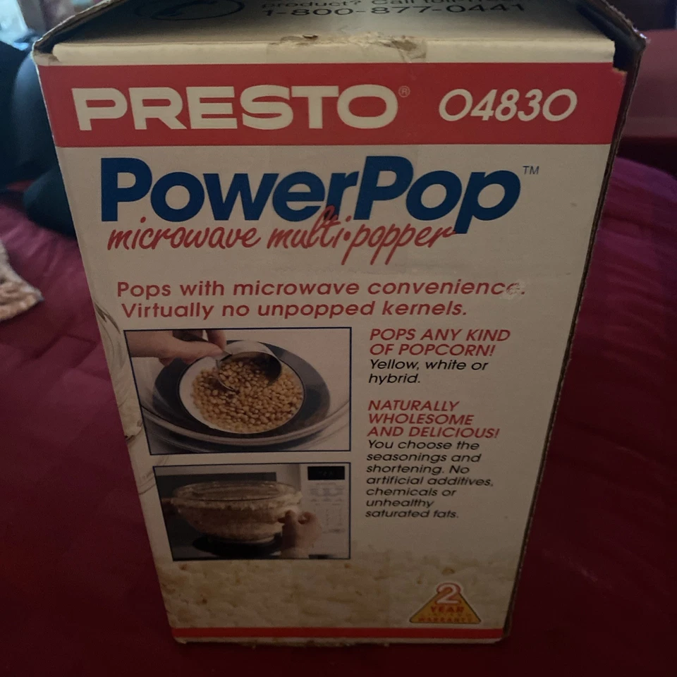 DE COLECCIÓN PRESTO POWERPOP MICROONDAS PALOMITAS POPPER CAJA ABIERTA ORVILLE REDENBACHER Foto 4 de 4
