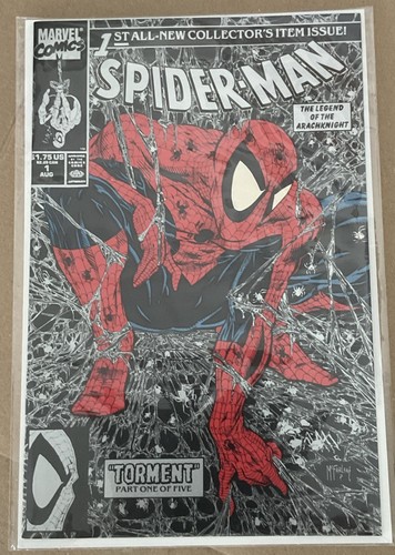 Spider-Man #1 (1990) - Silver Variant - VINTAGE Marvel Todd McFarlane - NM