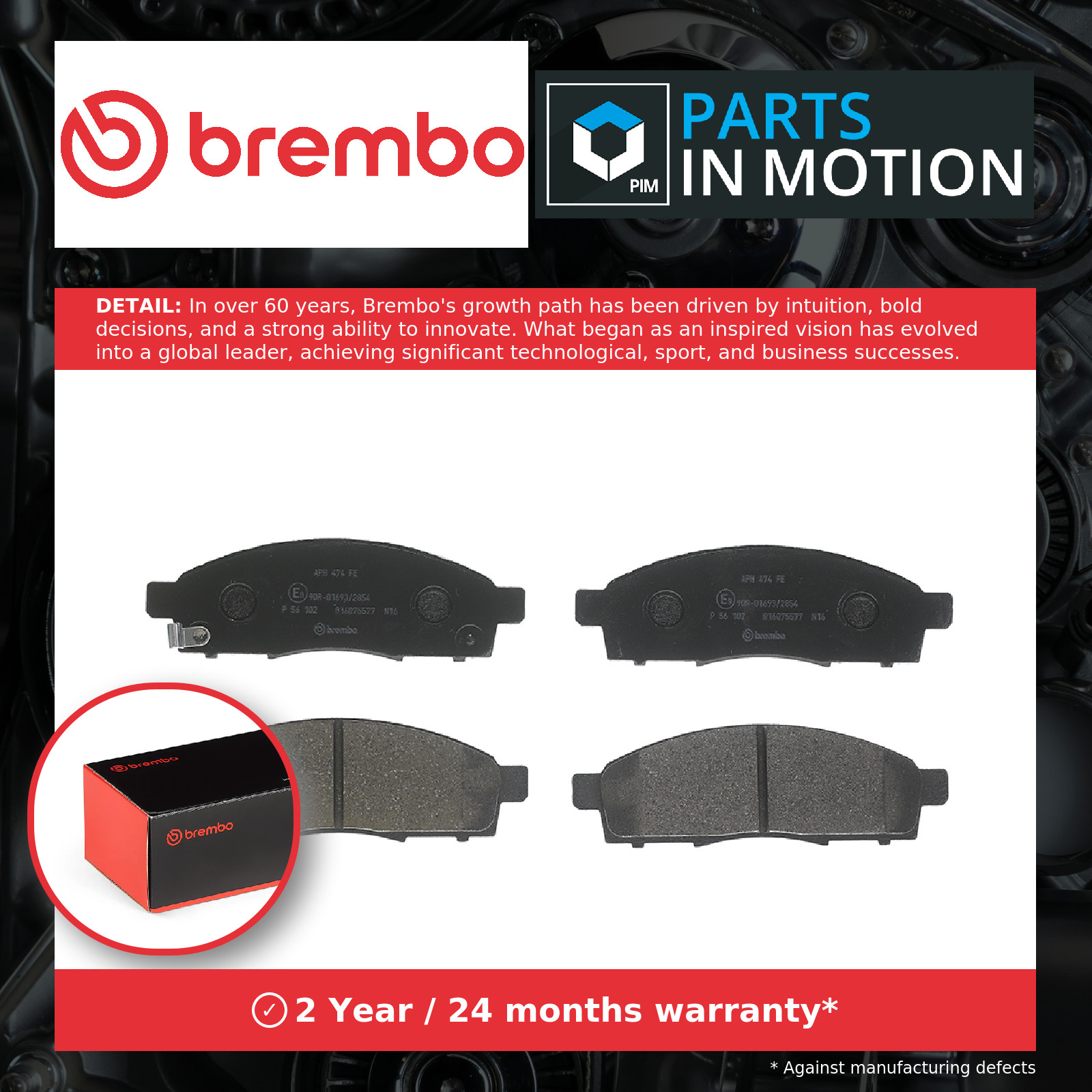 Brake Pads Set fits NISSAN NV200 M20 1.6 Front 2010 on HR16DE Brembo AY040NS141