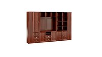 Brauner Stilvoller BüRoschrank Massivholz Designer EckschräNke Holz MöBel
