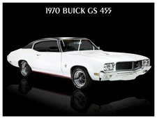 1970 Buick Gs 455 In White Over Black New Metal Sign 12x16 Ships Free 1970 Buick Gs 455 In White Over Black New Metal Sign 12x16 Ships Free