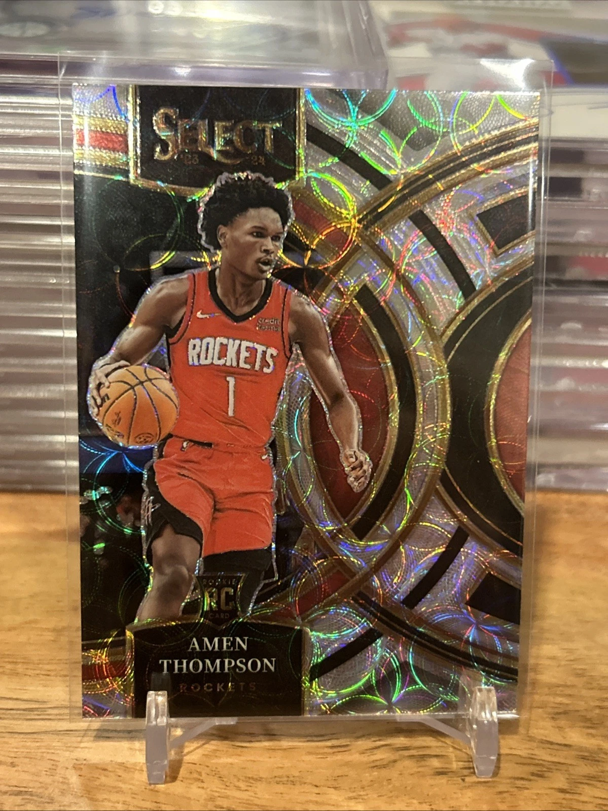 2023-24 Panini Select Amen Thompson #122 Premier Level Scope Prizm RC