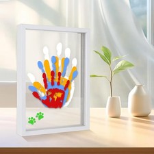 Family Handprint Kit - DIY Baby Handprint and Footprint Keepsake Frame for Newbo
