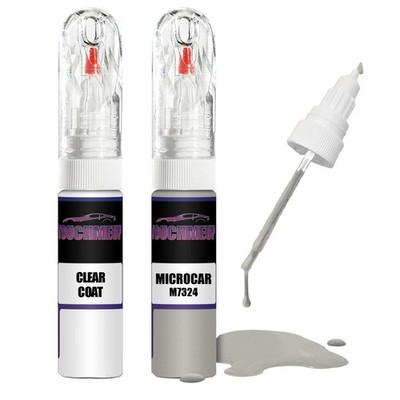 Lackstift für MICROCAR BLANC M7324 + Klarlack Pinsel Kratzer Fix Kit