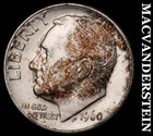1960-D Silver Roosevelt Dime - Choice Gem Brilliant Uncirculated  Color  #G8388