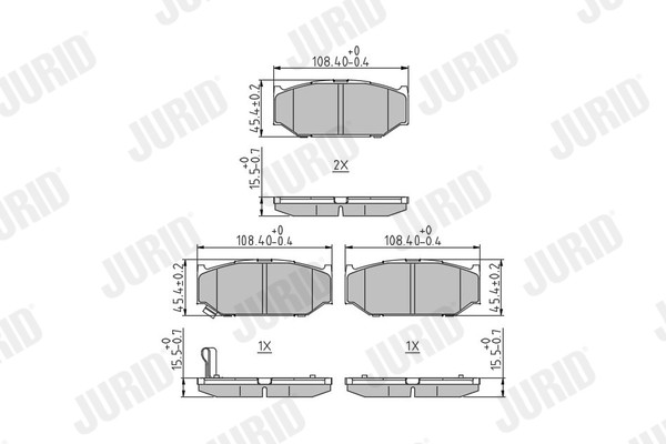 Jurid 573417J Bremsbelagsatz, Scheibenbremse For Suzuki-image