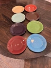 VINTAGE Fiesta Ware 10.5" Mixed Colors Dinner Plates USA Fiesta Lot of 8