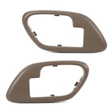 Inside Door Handles Bezel Tan Beige Pair Lh Rh New For 95-99 Chevy Gmc Truck