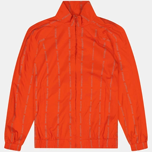 Supreme Giacca Track Arancione Testo Riflettente Taglia Meduim Taglia M Uomo O...