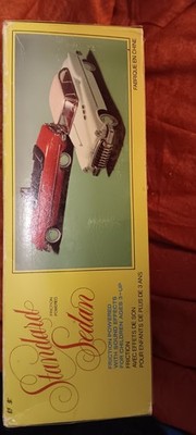 Vintage Voiture Buick Standard Sedan Tin Friction Powered Toy Car, Pink 50's 