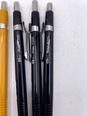 Lot of 5 Vintage Pentel P205, P207, P209 0.5mm 0.7mm 0.9mm