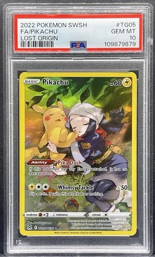 Pokemon TCG Pikachu TG05/TG30 Lost Origin Trainer Gallery FA Holo PSA 10