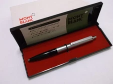 MONTBLANC # 692 BLACK & SILVER METAL WITH CHROME TRIM BALLPOINT PEN