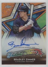 2018 Topps Chrome Future Stars Orange Refractor 14/25 Bradley Zimmer Auto 2du