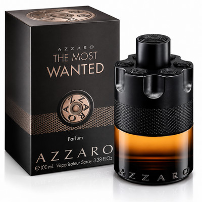 Azzaro The Most Wanted Perfume Black-gold gun design tobacco-amber notes, 100ml