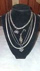 Mixed Lot of Vintage Sterling Silver Jewelry 55 Grams Necklaces Pendant Hat Pin