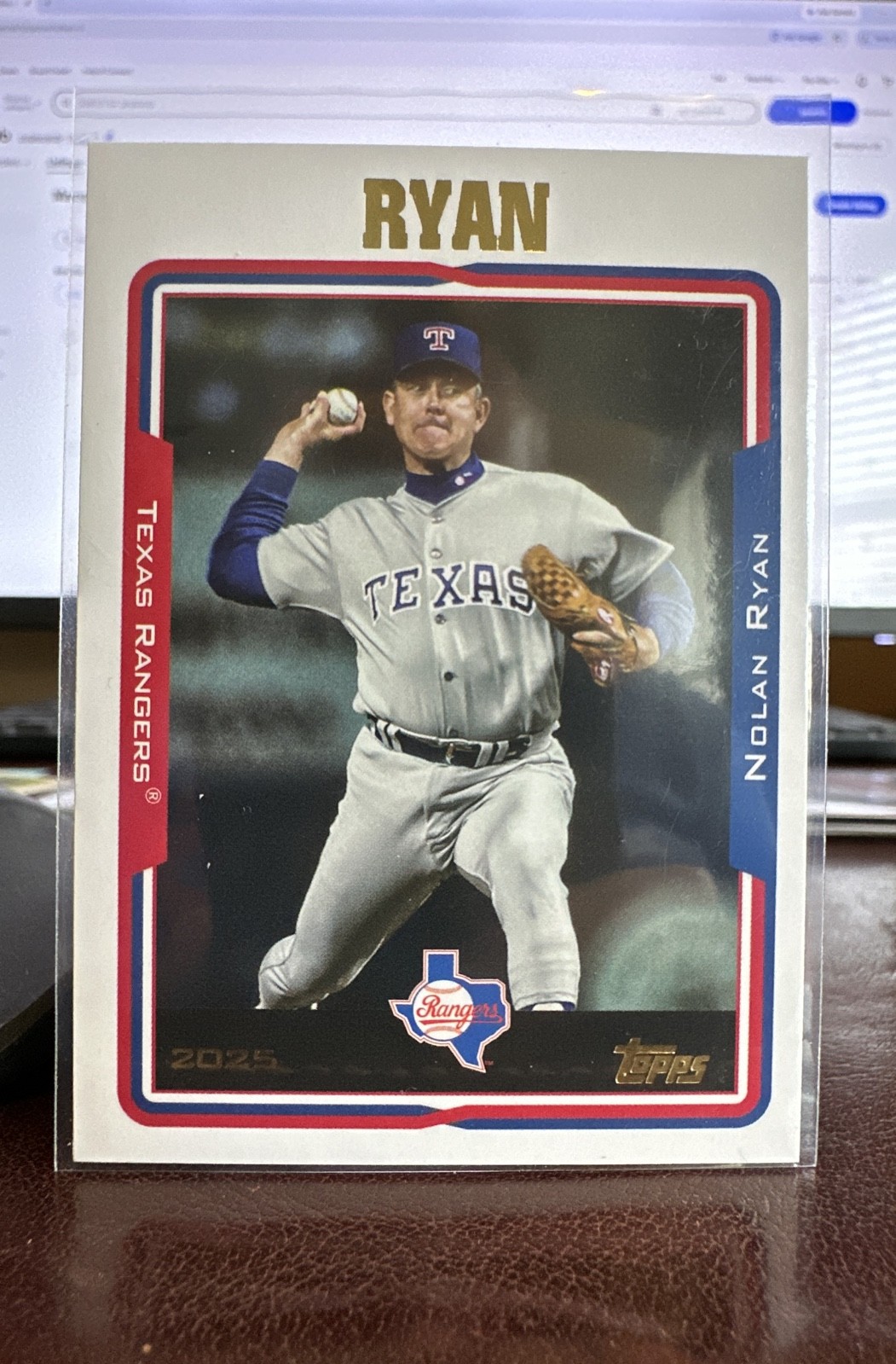 2025 Topps Archives 2005 Topps Nolan Ryan #262 Texas Rangers "The Ryan Express"