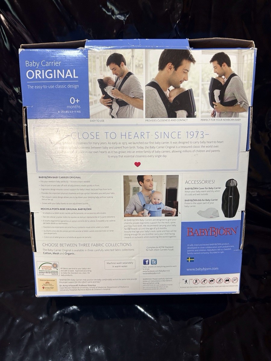 BABY BJORN Baby Carrier Original Black Cotton Bjorn