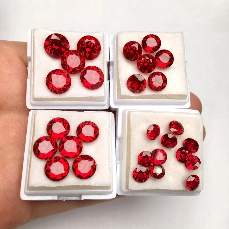 Hot Sale Pigeon Blood Red Lab Grown Ruby Loose Stones AGL for Jewelry Making - Image 4 of 4