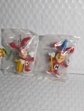 Vintage 1988 Dominos Pizza 3" Avoid the Noid Jack Hammer & Wizard- 2 PVC Figure