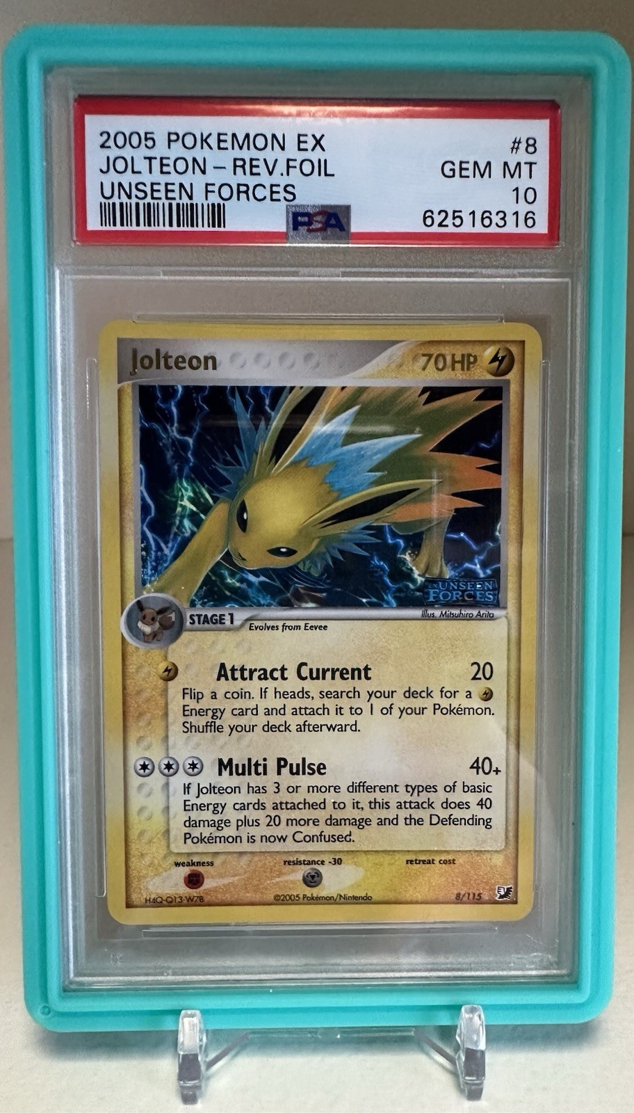 Jolteon 2005 EX: Unseen Forces #008/115 Reverse Holo Price Jolteon 2005 EX: Unseen Forces #008/115 Reverse Holo Price