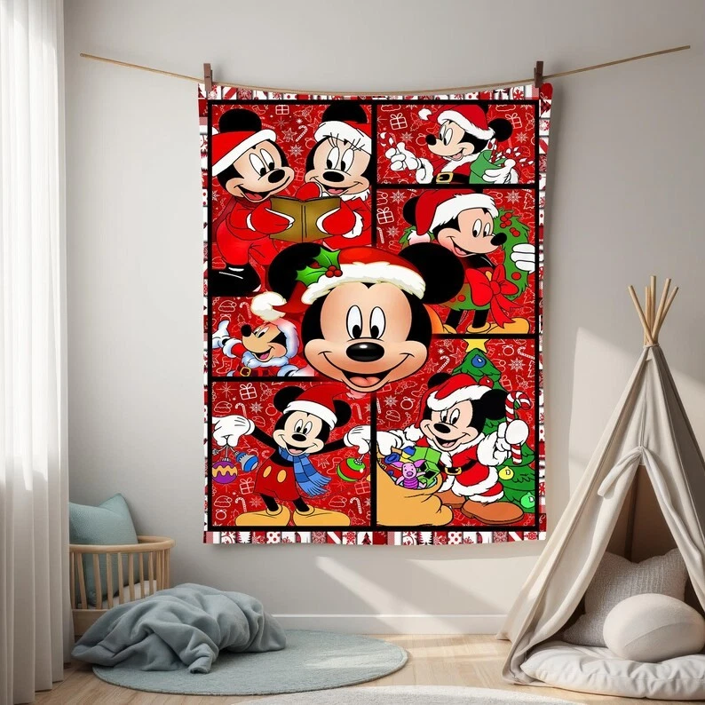 Mickey Mouse Blanket, Mickey Mouse Birthday Gifts Fleece Blanket